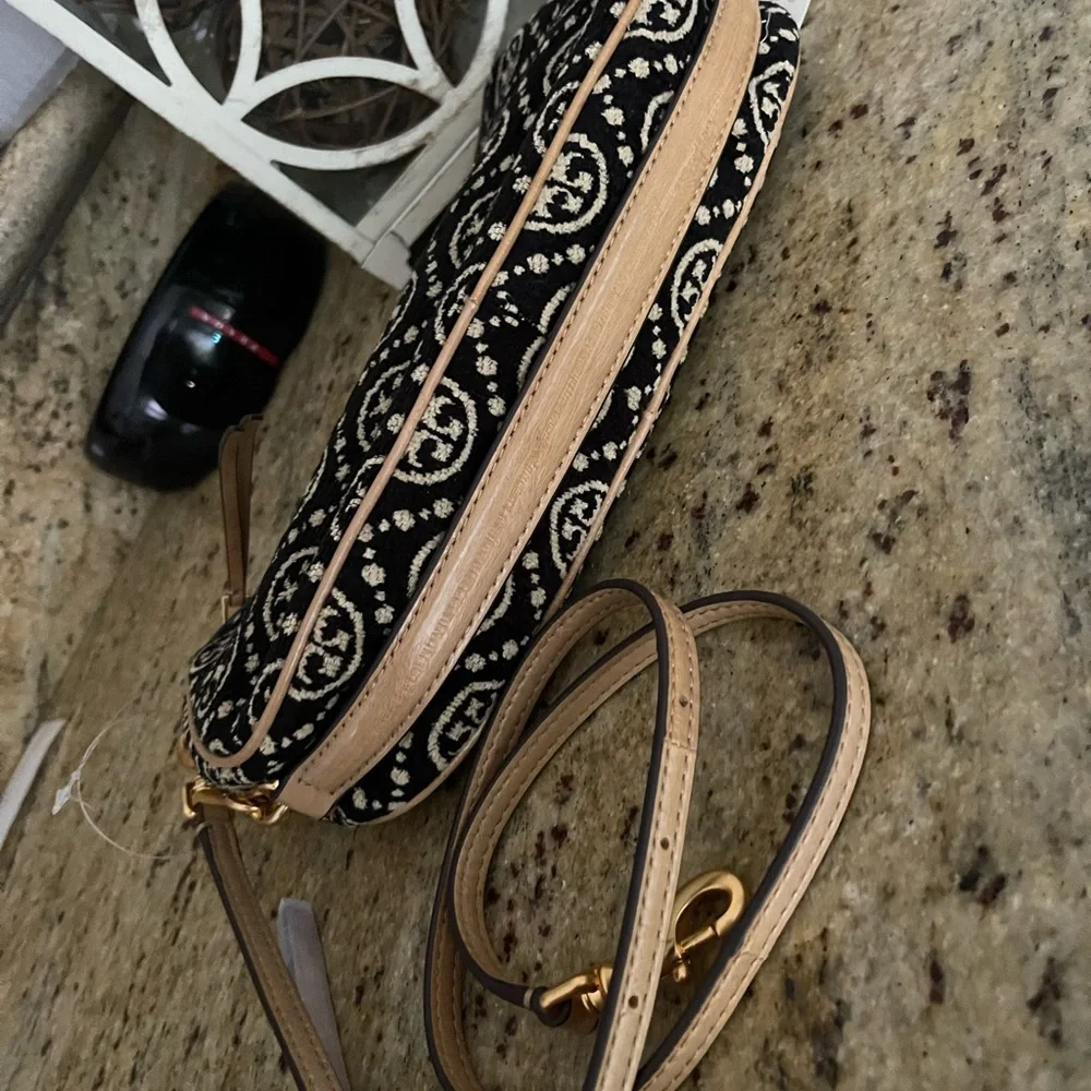 New 🖤 Tory Burch T Monogram Chenille Studio Shoulder Bag - Picture 14 of 14